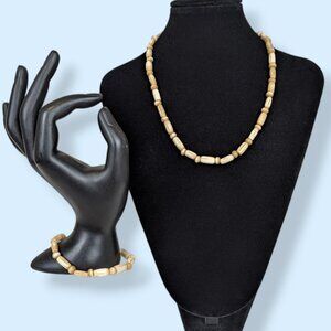 V. Bone Bead Demi Parure